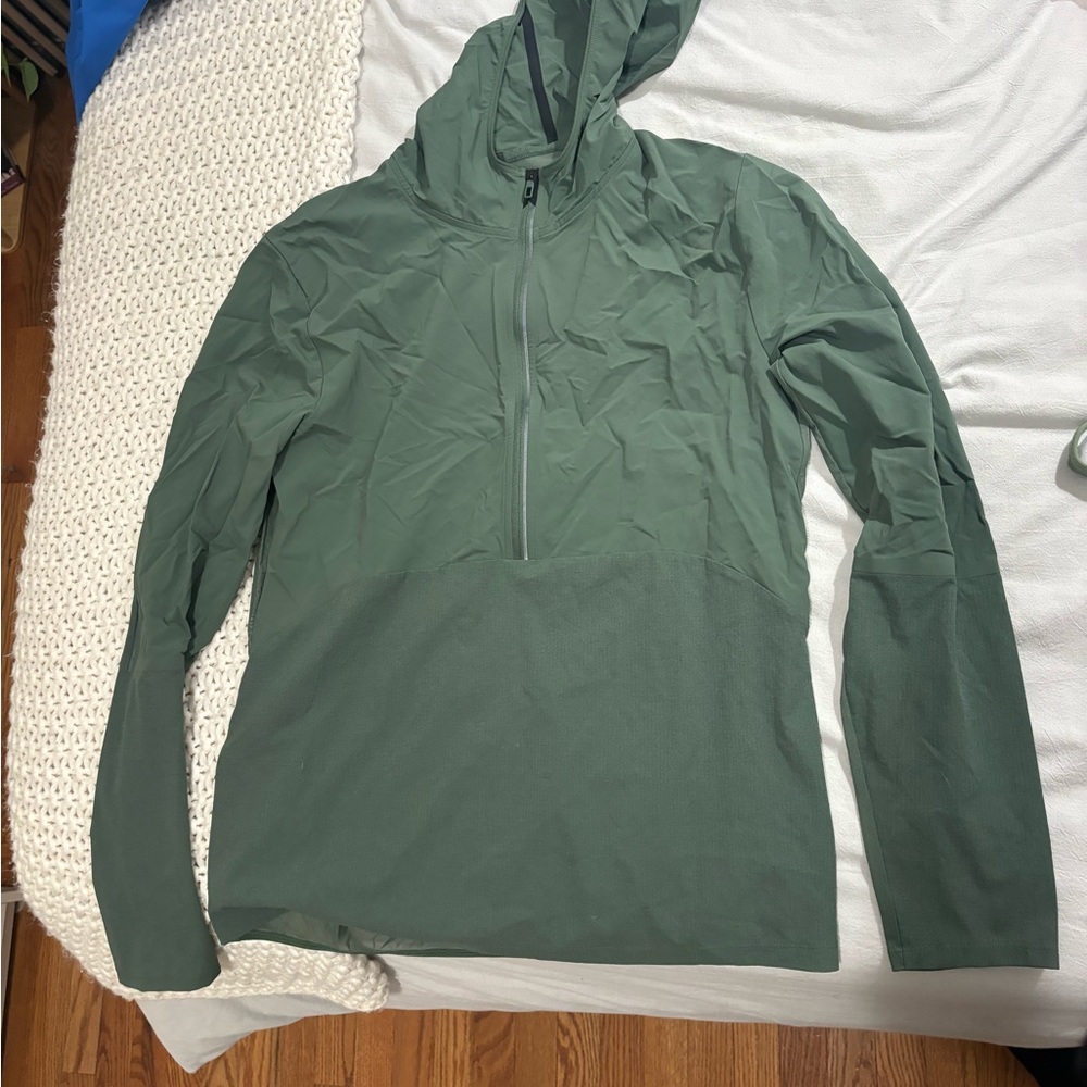 Lulu Lemon Green Hooded Pullover Jacket